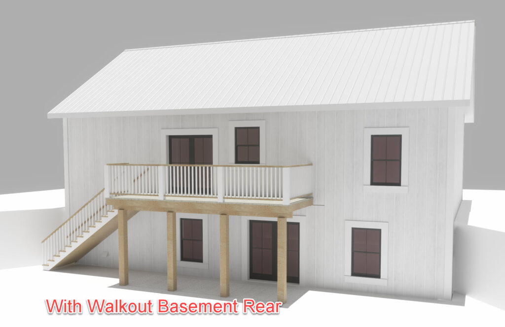 1313 walkout basement rear view